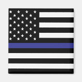 Thin Blue Line - American Flag Magneet (Voorkant)