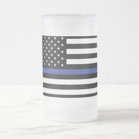 Thin Blue Line - American Flag Matglas Bierpul (Center)