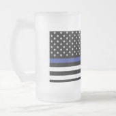 Thin Blue Line - American Flag Matglas Bierpul (Links)