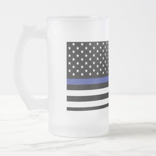 Thin Blue Line - American Flag Matglas Bierpul (Links)