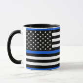 Thin Blue Line American Flag Mok (Links)