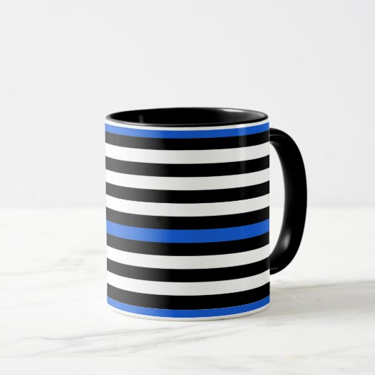 Thin Blue Line American Flag Mok (Voorkant rechts)