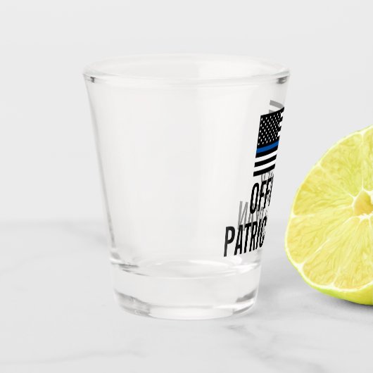 Thin Blue Line American Flag Monogram Name Shot Glas (Links)