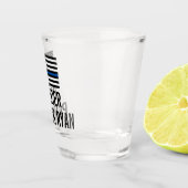 Thin Blue Line American Flag Monogram Name Shot Glas (Rechts)