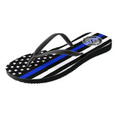 Thin Blue Line American Flag Monogram Teenslippers (Schuin)