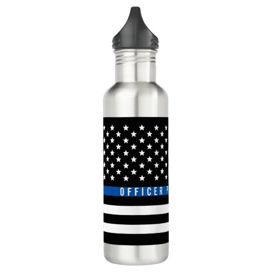 Thin Blue Line American Flag Monogram Waterfles (Links)