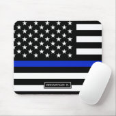 Thin Blue Line American Flag Muismat (Met muis)