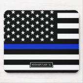Thin Blue Line American Flag Muismat (Voorkant)