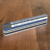 Thin Blue Line American Flag Naambordje (Zijkant)