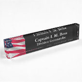 Thin Blue Line American Flag Naambordje