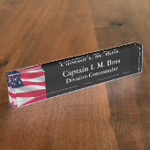 Thin Blue Line American Flag Naambordje (Zijkant)