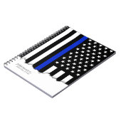 Thin Blue Line American Flag Notitieboek (Linkerzijde)