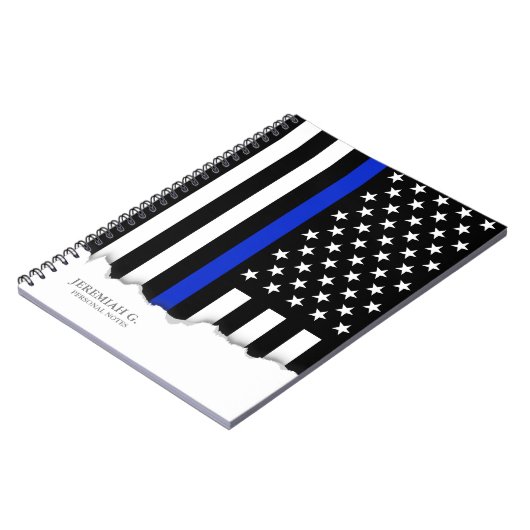 Thin Blue Line American Flag Notitieboek (Linkerzijde)