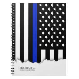 Thin Blue Line American Flag Notitieboek