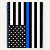 Thin Blue Line American Flag Notitieboek (Voorkant)