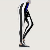 Thin Blue Line American Flag op afbeelding Leggings (Rechts)