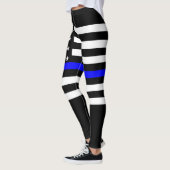 Thin Blue Line American Flag op afbeelding Leggings (Links)
