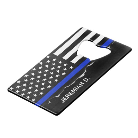 Thin Blue Line American Flag op maat Creditkaart Flessenopener