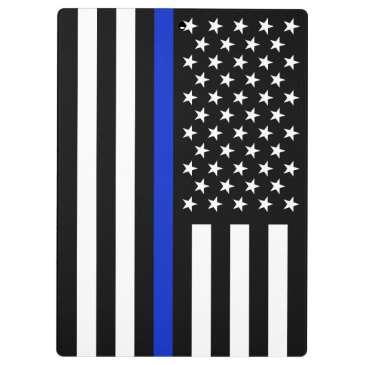 Thin Blue Line American Flag op maat Klembord (Achterkant)