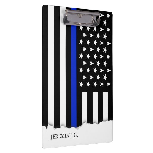 Thin Blue Line American Flag op maat Klembord (Rechts)