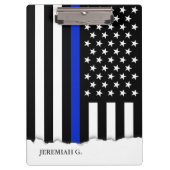 Thin Blue Line American Flag op maat Klembord (Voorkant)