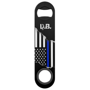 Thin Blue Line American Flag op maat Speed Flessenopener