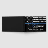 Thin Blue Line American Flag Police Retirement Gastenboek (Volledig)