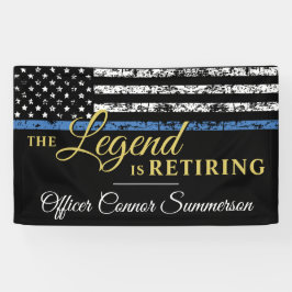 Thin Blue Line American Flag Police Retirement Spandoek