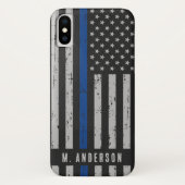 Thin Blue Line - American Flag - politieagent Case-Mate iPhone Case (Achterkant)