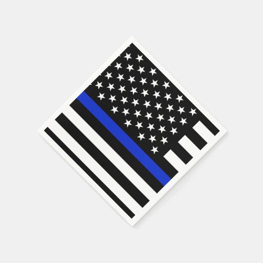 Thin Blue Line American Flag Servetten (Hoek)