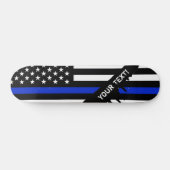 Thin Blue Line American Flag Skateboard (Horizontaal)
