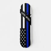 Thin Blue Line American Flag Skateboard (Voorkant)