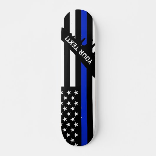 Thin Blue Line American Flag Skateboard (Voorkant)