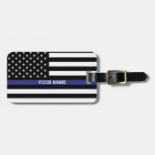 Thin Blue Line - American Flag Specialized Custom Bagagelabel (Voorkant horizontaal)