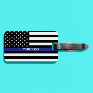 Thin Blue Line - American Flag Specialized Custom Bagagelabel