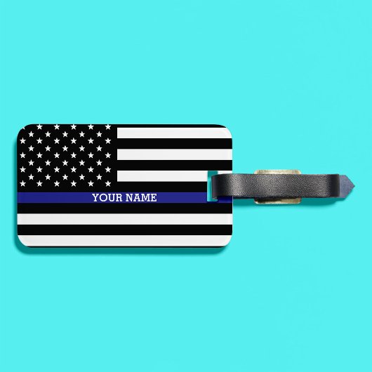 Thin Blue Line - American Flag Specialized Custom Bagagelabel