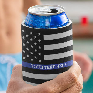 Thin Blue Line - American Flag Specialized Custom Blikjeskoeler