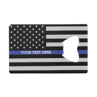 Thin Blue Line - American Flag Specialized Custom Creditkaart Flessenopener
