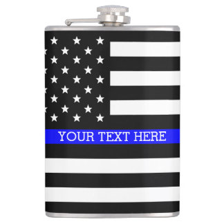 Thin Blue Line - American Flag Specialized Custom Heupfles