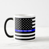 Thin Blue Line - American Flag Specialized Custom Magische Mok (Links)