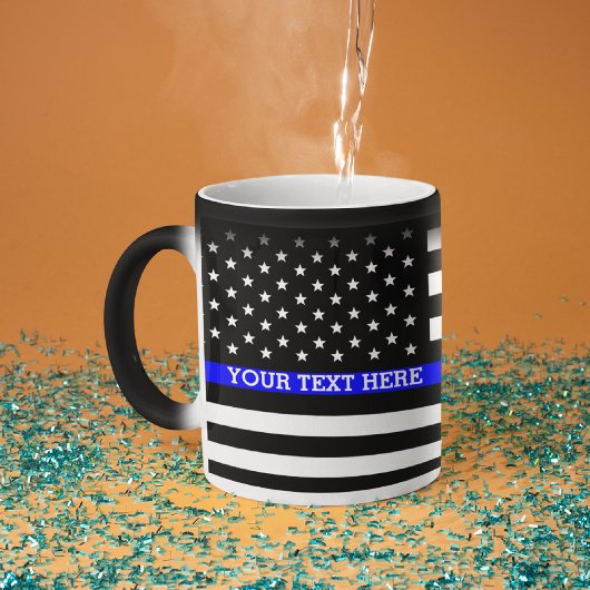 Thin Blue Line - American Flag Specialized Custom Magische Mok