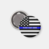 Thin Blue Line - American Flag Specialized Custom Magneet (Voorkant / Achterkant)