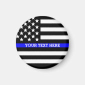 Thin Blue Line - American Flag Specialized Custom Magneet (Voorkant)