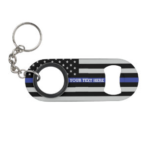 Thin Blue Line - American Flag Specialized Custom Mini Flessenopener