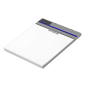 Thin Blue Line - American Flag Specialized Custom Notitieblok (Linkerzijde)