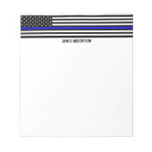 Thin Blue Line - American Flag Specialized Custom Notitieblok (Voorkant)