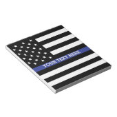 Thin Blue Line - American Flag Specialized Custom Notitieblok (Schuin)