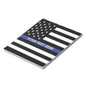 Thin Blue Line - American Flag Specialized Custom Notitieblok (Linkerzijde)