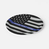 Thin Blue Line - American Flag Specialized Custom Papieren Bordje (Gekanteld)