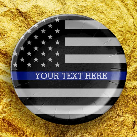 Thin Blue Line - American Flag Specialized Custom Papieren Bordje
